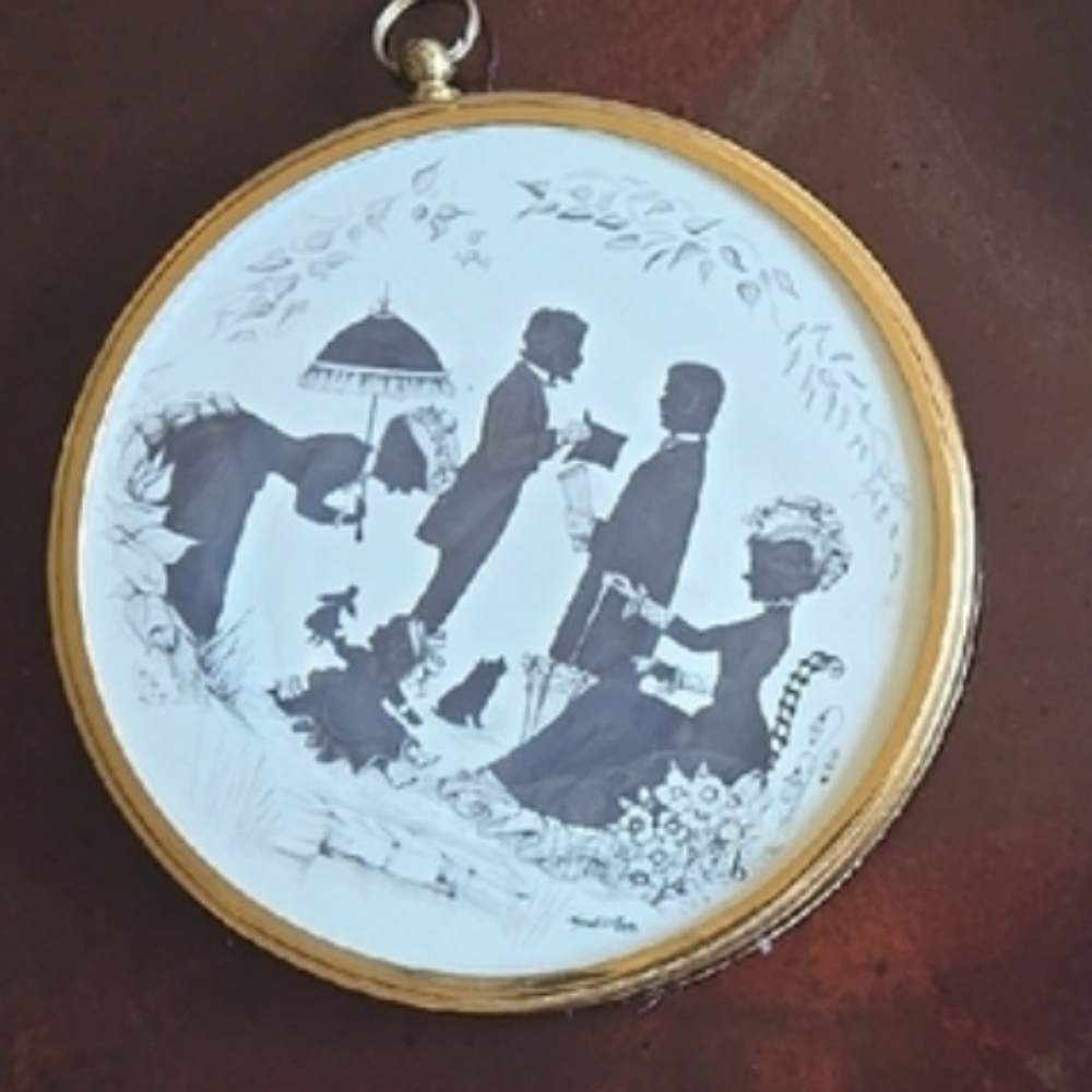 Vintage Framed Silhouette "Summer" Marcelle D Shears, Peter Bates